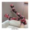 Round Toe Platforms Over The Knee Flower Print Stiletto Heels Zipper Booties - Red