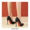 Pointed Toe Stiletto Heels Patent Pumps - Black