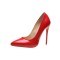 Pointed Toe Stiletto Heels Patent Pumps - Red
