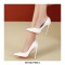 Pointed Toe Stiletto Heels Patent Pumps - White