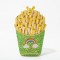 French Fries Chips Shaped Rainbow Rhinestones Mini Clutch Party Purses - Green
