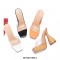 Transparent Square Peep Toe Platforms Bowling Heels Summer Sandals - Brown