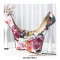 Peep Toe Thin Heels Platforms Flowers Printed Pumps - Gold