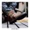 Round Toe Side Zipper Up Motorcycle Western Ankle Buckle Straps Rustic Boots  - Brown