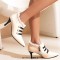 Pointed Toe Lace Decorated Stiletto Heels Ankle Highs Sexy Booties - Beige Faux Leather