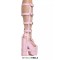 Peep Toe Chunky Heels Buckle Straps Punk Gothic Platforms Gladiators Sandals - Pink Faux Leather