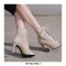 Peep Toe Stiletto Heels Lace Up Gladiator Spring Ankle Highs Sandals Pumps - Beige