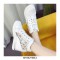 Round Toe Wedges LaceUp Sports Shoes - White