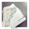 Round Toe Wedges LaceUp Sports Shoes - White