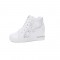 Round Toe Wedges LaceUp Sports Shoes - White