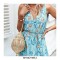 Summer Style Rattan Conch Sea Shell Straw Beach Bags - Purple