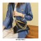Snake Print Vintages Wooden Clips Trend Shoulder Bags - Green