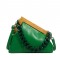 Autumn Vintages Wooden Clips Trend Shoulder Bags - Green