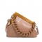 Autumn Vintages Wooden Clips Trend Shoulder Bags - Khaki