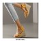 Peep Toe Knitted Straw Wedge Ankle Strap Elegant Sandal  - Yellow
