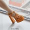 Peep Toe Hollow Out Strappy Platforms Chunky Heels Summer Sandals - Orange Faux Leather