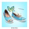 Valencia Slip-On Ballet Knitted Canvas Loafers - Cubic Butterflies