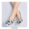 Valencia Slip-On Ballet Knitted Canvas Loafers - Sweet Pineapple