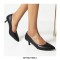 Pointed Toe Medium Kitten Heels Vintage Pumps - White
