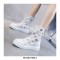 Homie Breathable High Top Sneakers with Back Zipper - White