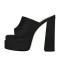 Peep Toe Chunky Heels Platforms Spring Sandals - Black