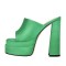 Peep Toe Chunky Heels Platforms Spring Sandals - Green