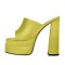 Peep Toe Chunky Heels Platforms Spring Sandals - Olive