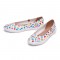Minorca Slip-On Ballet Knitted Canvas Loafers - Dotted Joy
