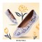 Minorca Slip-On Ballet Satin Silk Loafers - Tulip in May