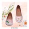 Minorca Slip-On Ballet Satin Silk Loafers - Lily of Valley