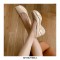 Square Toe Platforms Patent Wedges Loafers - White