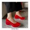Square Toe Platforms Patent Wedges Loafers - White