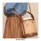 Summer Style Wicker Bucket Straw Beach Bags - Brown