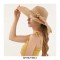 Brim Beach Visor Ribbon Summer Straw Fashion Hat - Khaki