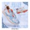 Mijas 3 Lace-Up Canvas PU Sneakers - Fading Blue