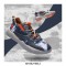 Mijas 3 Lace-Up Canvas PU Mens Sneakers - Le Passé Blue Grey