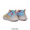 Mijas 3 Lace-Up Canvas PU Sneakers - Fading Orange Blue