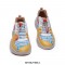 Mijas 3 Lace-Up Canvas PU Sneakers - Fading Orange Blue