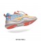 Mijas 3 Lace-Up Canvas PU Sneakers - Fading Orange Blue