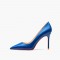 Pointed Toe 4 inches Stiletto Heels Pastel Mat Classic Office Wedding Pumps - Blue