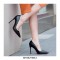 Pointed Toe 5 inches Stiletto Heels Pastel Mat Classic Office Wedding Pumps - Black