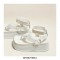 Comfortable Platforms Summer Roman Ankle Straps Sandals Slippers - Beige