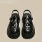 Hollow Designed Thickheeled Back Straps Mary Janes Summer Sandals - Black