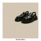 Hollow Designed Thickheeled Back Straps Mary Janes Summer Sandals - Black