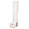 Peep Toe Side Zipper Chunky Heels Platforms Over The Knees Boots - White