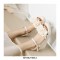 Peep Toe Platforms Ankle Buckle Straps Rose Decorated Wedding Wedges Sandals - Beige