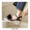 Peep Toe Platforms Ankle Buckle Straps Rose Decorated Wedges Sandals - Black