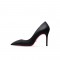 Pointed Toe 3 inches Stiletto Heels Sequins Classic Pumps - Black