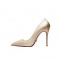 Pointed Toe 4 inches Stiletto Heels Sequins Classic Pumps - Champagne
