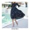 Pointed Toe 5 inches Stiletto Heels Sequins Classic Pumps - Thick Black